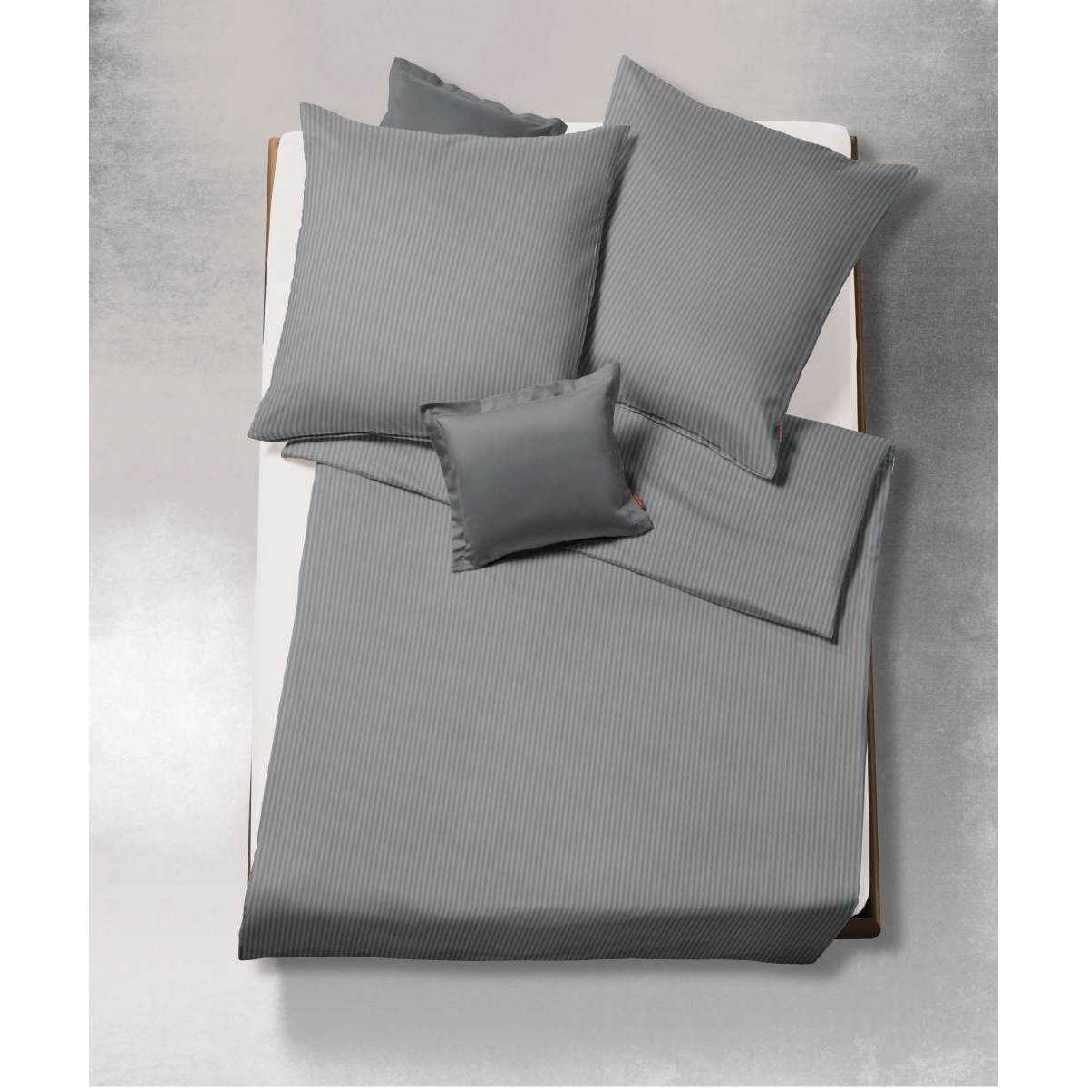 Bild von fleuresse Bettwäsche-Set, Baumwolle, steingrau, 200 x 135 x 0,5 cm, 2-Einheiten
