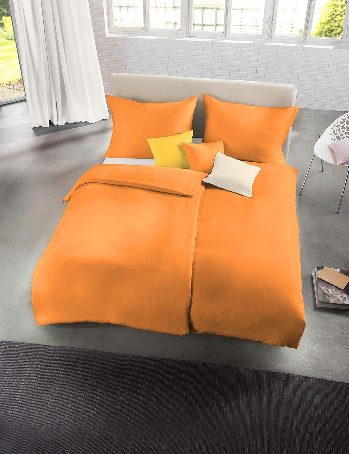Bild von fleuresse Bettwäsche »Colours«, in weicher Interlock Jersey Qualität aus 100% Baumwolle, Bett- und Kopfkissenbezug mit Reißverschluss, STANDARD 100 by OEKO-TEX® zertifiziert