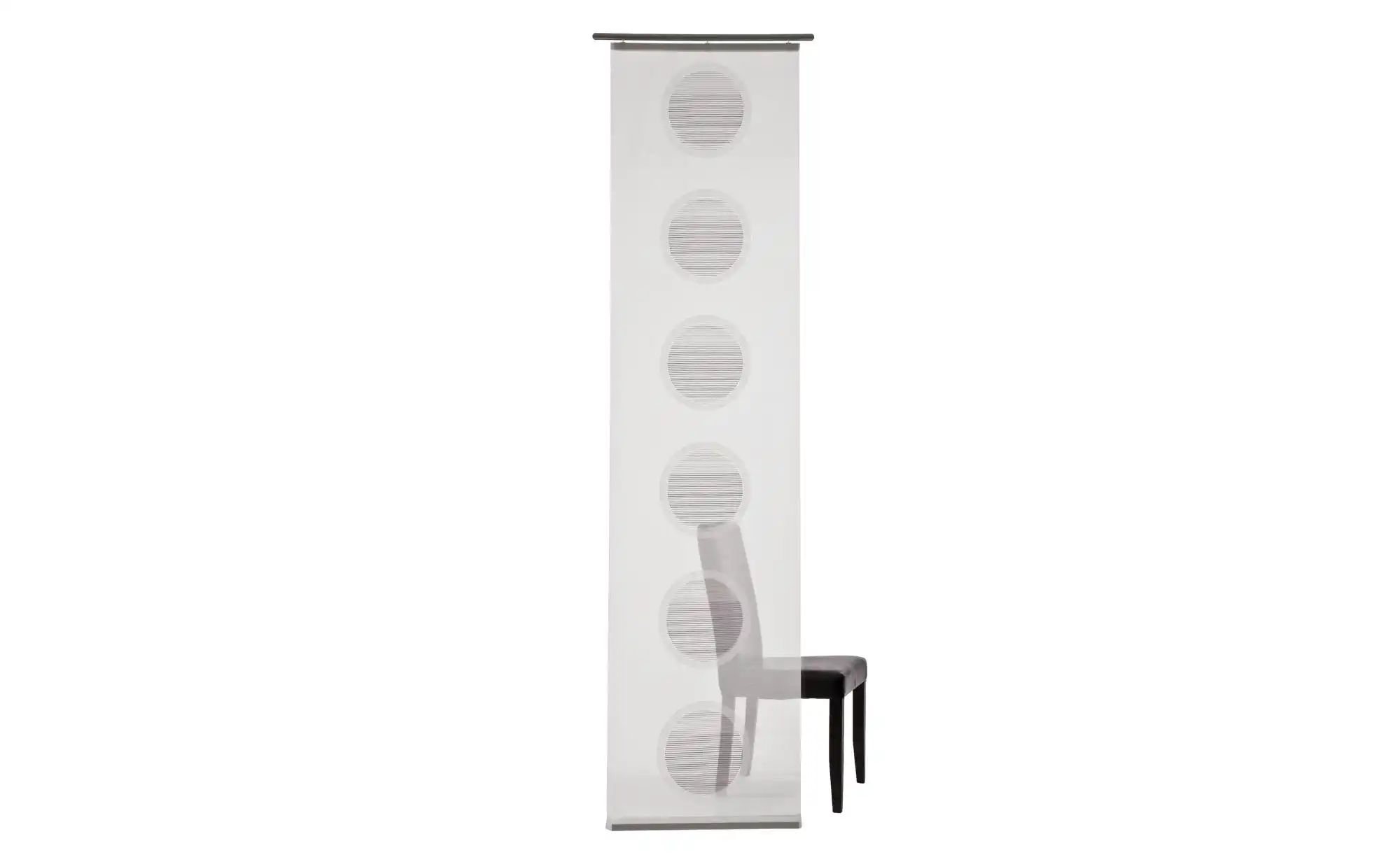 Bild von Homing halbtransparenter Flächenvorhang Schiebegardine weiß-grau (1Stück) 245 x 60 cm (HxB), 100% PES, Anthrazit, 5919-09