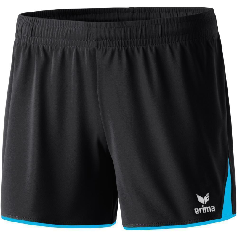 Bild von erima Damen Shorts 5-Cubes ohne Innenslip, Schwarz/Curacao, 46, 615412