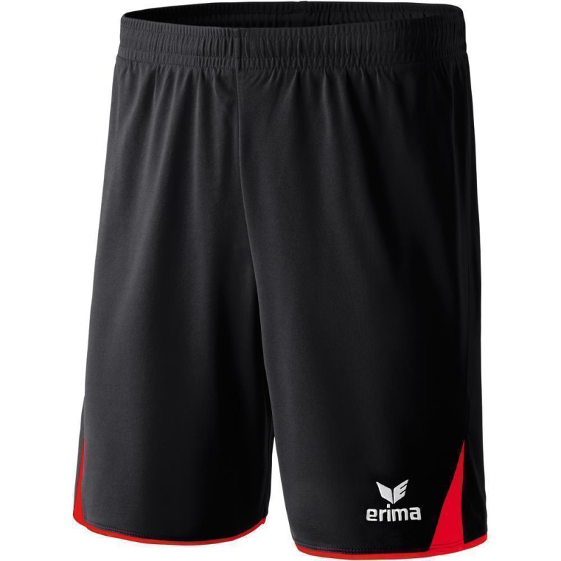 Bild von erima Kinder Shorts 5-Cubes, Schwarz/Rot, 140, 615401