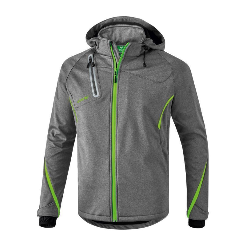 Bild von Erima Softshell Jacke Function Senior grau melange/gr?n 9060710 Gr. S