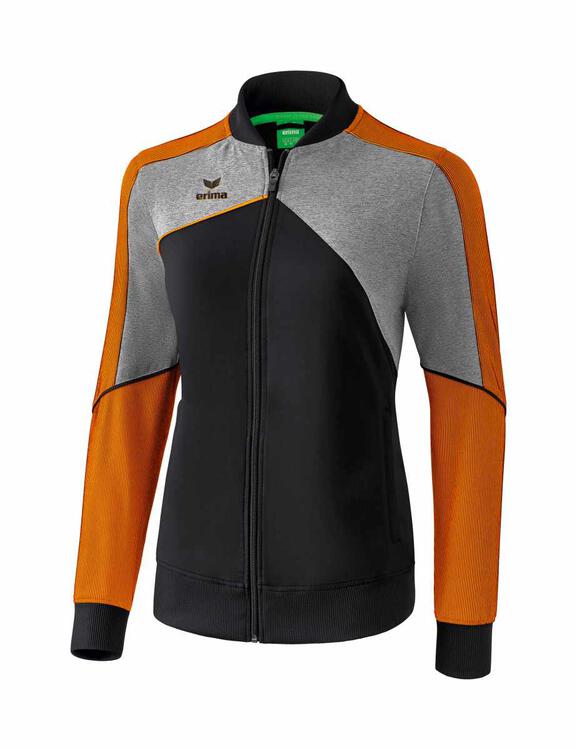 Bild von Erima Premium One 2.0 Pr?sentationsjacke schwarz/grau melange/neon...