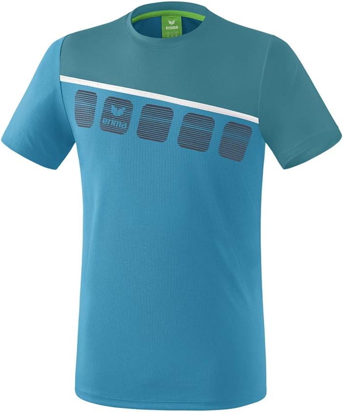 Bild von Erima Kinder 5-C T-Shirt, smaragd/schwarz/weiß, 164