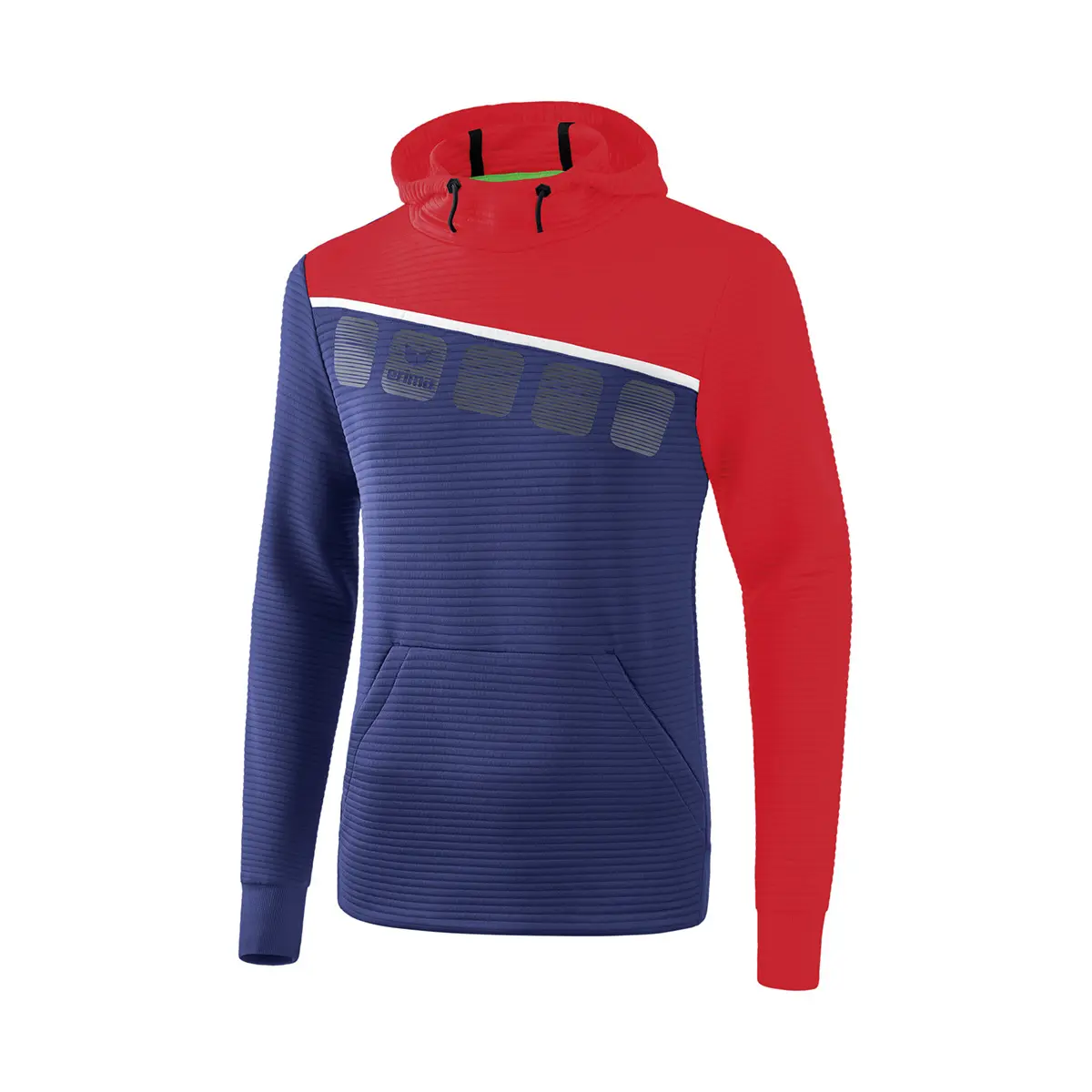Bild von Erima 5-C Kapuzensweat Erwachsene new navy/rot/wei? 1071907 Gr. XXXL