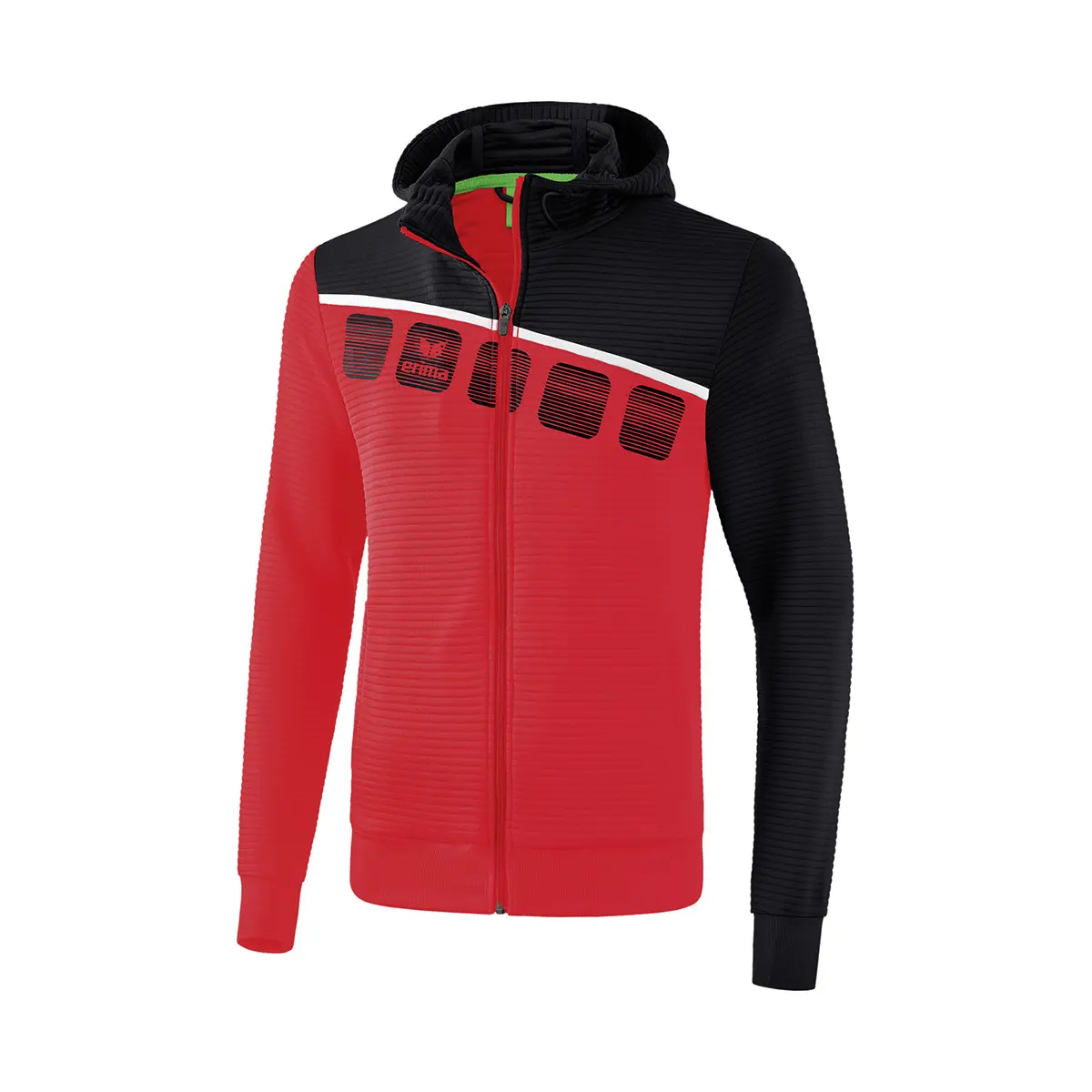 Bild von Erima 5-C Trainingsjacke mit Kapuze Kinder rot/schwarz/wei? 1031902...