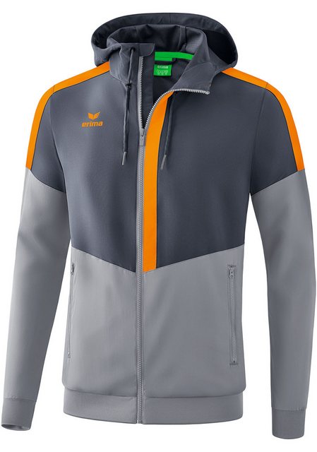 Bild von erima Squad Präsentationsjacke mit Kapuze slate grey/monument grey/new orange XXL