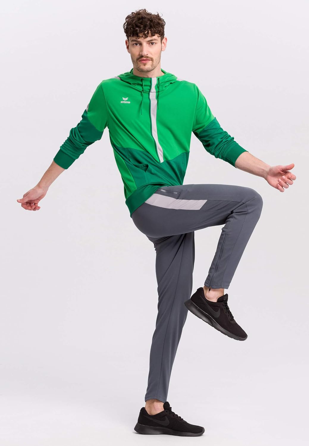Bild von Erima Squad Kapuzensweat new navy/bordeaux/silver grey Erwachsene...
