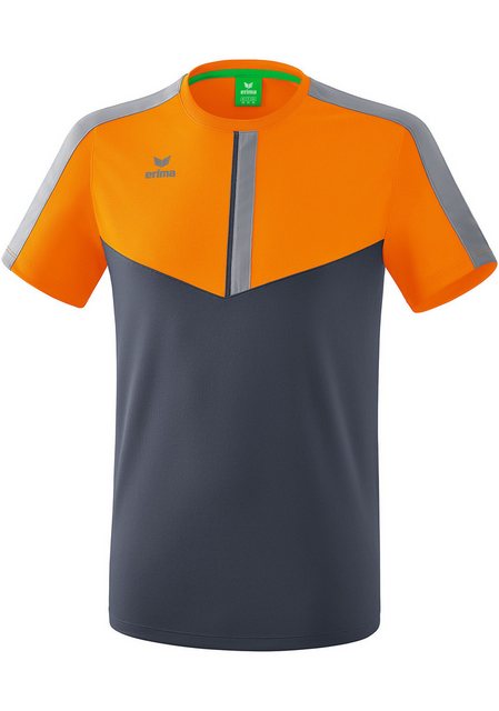 Bild von Erima Herren Squad Funktions T-Shirt, New orange/Slate Grey/Monument Grey, L