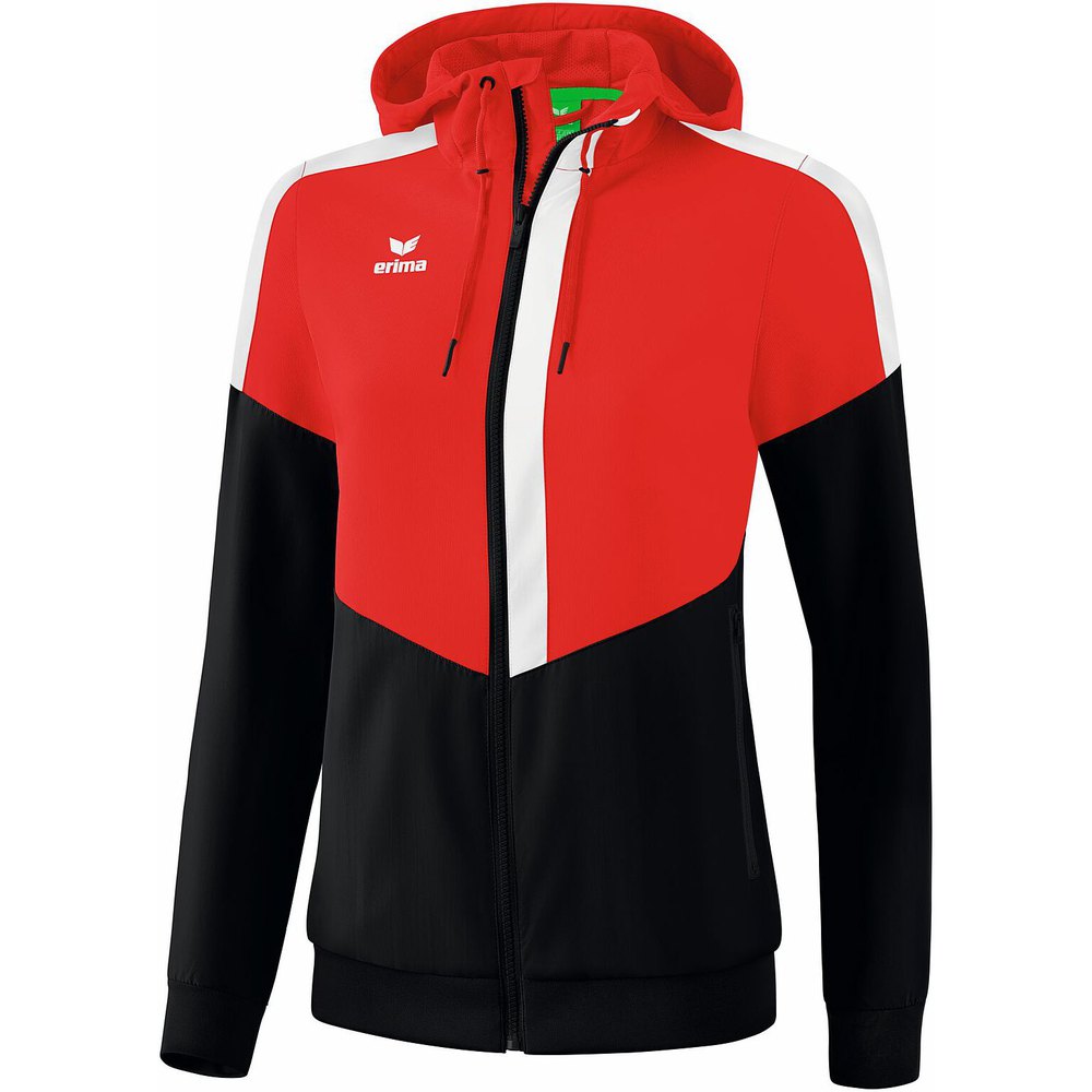 Bild von erima Squad Präsentationsjacke mit Kapuze Damen red/black/white 40