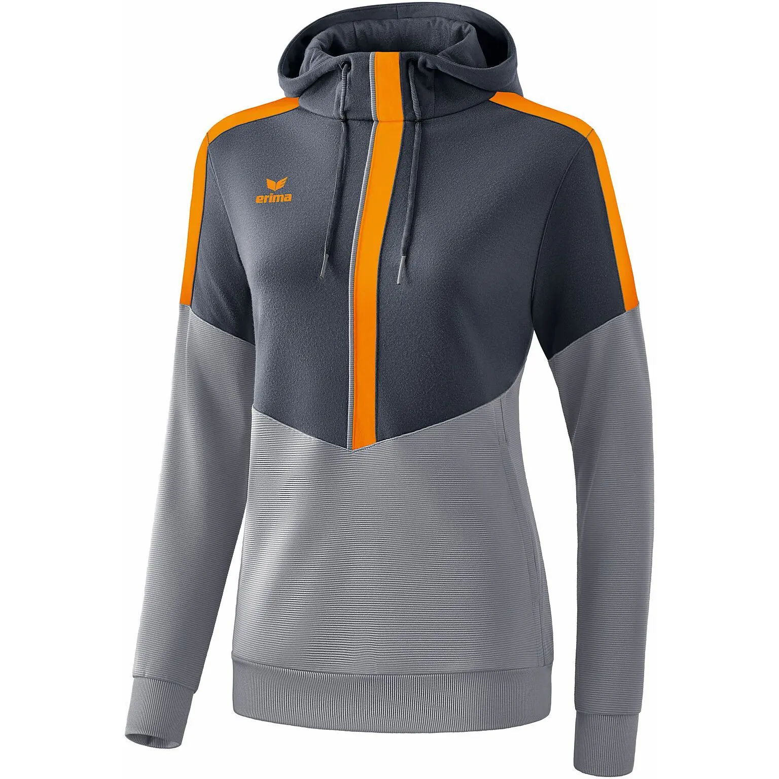 Bild von Erima Damen Squad Kapuzensweat, Slate Grey/Monument Grey/New Orange, 38