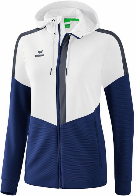 Bild von Erima Squad Trainingsjacke mit Kapuze wei?/new navy/slate grey...