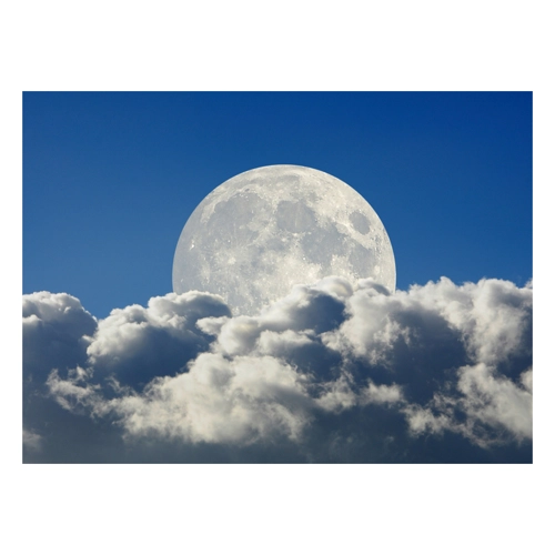 Bild von Papermoon Fototapete «Big Moon and Clouds»