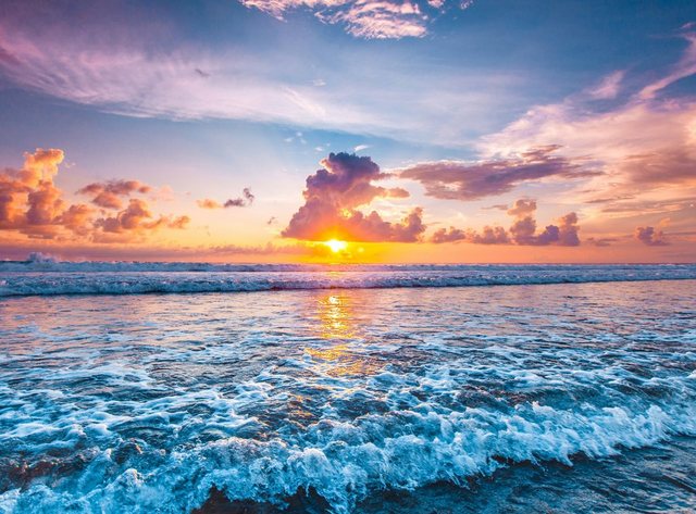 Bild von Papermoon Fototapete Ocean Sunset Beach, glatt