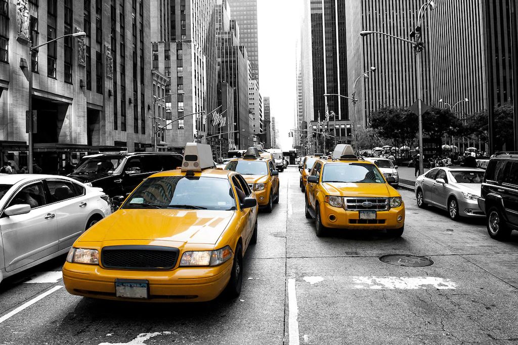 Bild von Papermoon Fototapete "New Yorker Taxis"