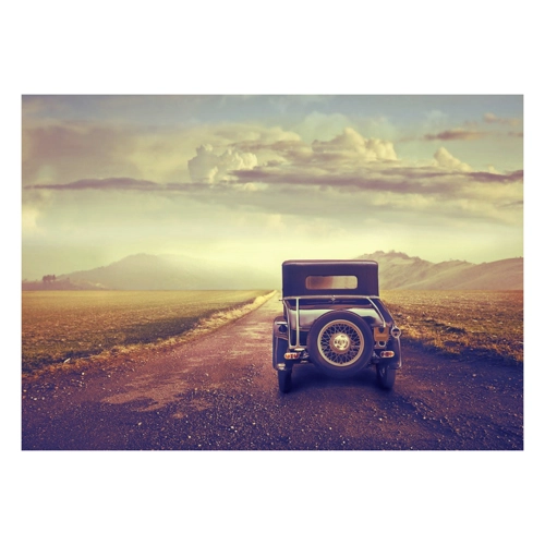 Bild von Papermoon Fototapete "Oldtimer in der Wüste"
