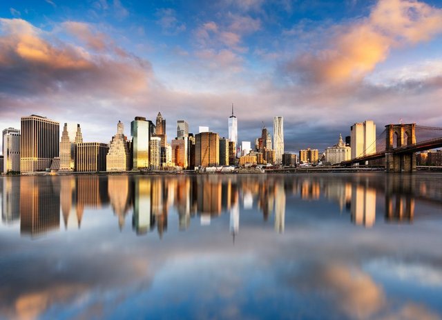Bild von Papermoon Fototapete Manhattan Sunrise, glatt