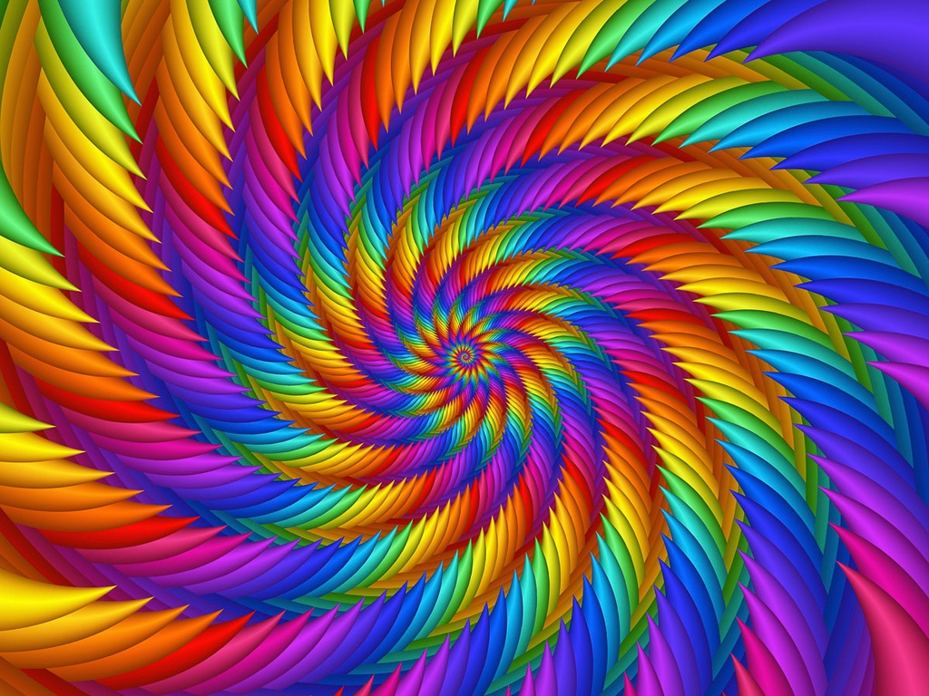 Bild von Papermoon Fototapete "Psychedelische Regenbogensple"