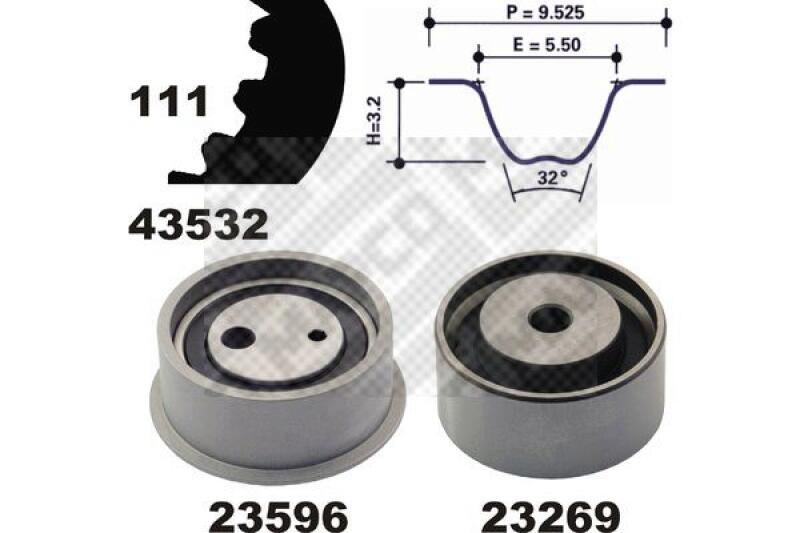 Bild von MAPCO 23532 Zahnriemensatz Zahnriemen Kit, Zahnriemenkit 111