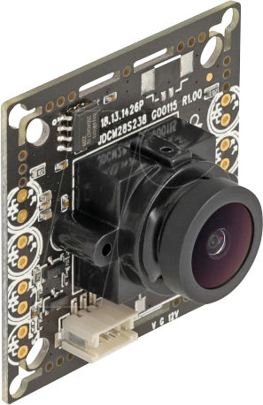 Bild von Delock Analoges CVBS Kameramodul mit HDR 2,1 Megapixel 130° V8 Fixfokus, Entwicklungsboard + Kit