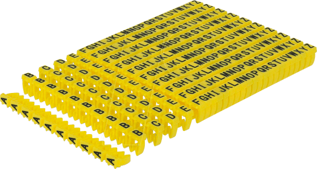 Bild von Delock, Kabelverbindung Zubehör, Kabelkennzeichnung Clips A-Z gelb, 10x 26 Stück