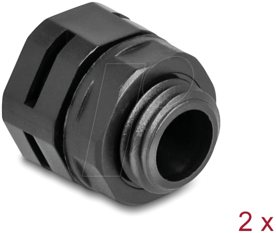Bild von Delock Kabelverbinder-Sortiment 60479 - Druckausgleichselement M12 schwarz 2 Stück