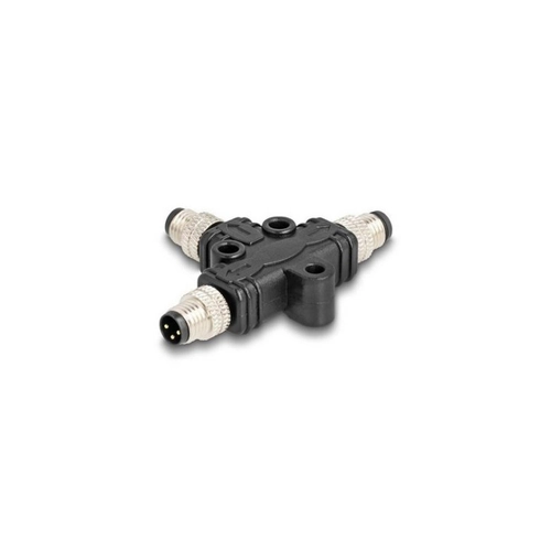 Bild von Delock M8 T-Splitter A-kodiert 3 Pin – Vielseitige Verbindungsoption für Automatisierung