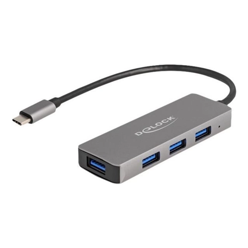 Bild von Delock 4 Port USB 5 Gbps Hub mit USB Type-C™ Anschluss – – USB Typ-A Buchsen seitlich