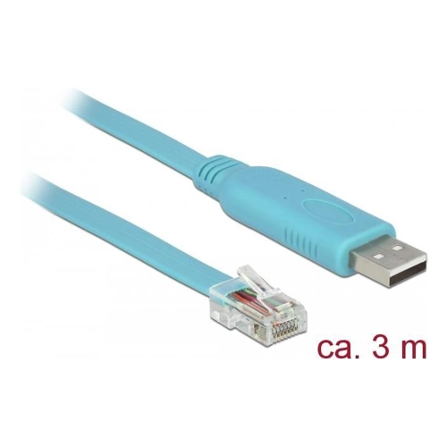 Bild von Delock USB 2.0 Typ-A > Seriell RS-232 RJ45 3m