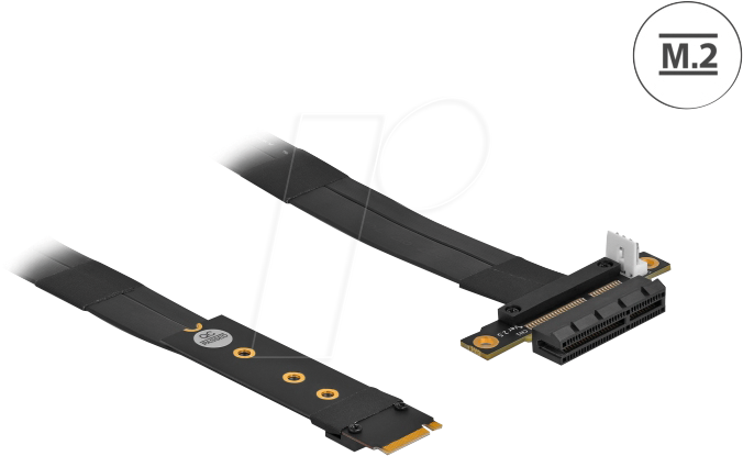 Bild von Delock 64131 - M.2 Key M zu PCIe x4 NVMe Adapter mit 20 cm Kabel Computer-Adapter