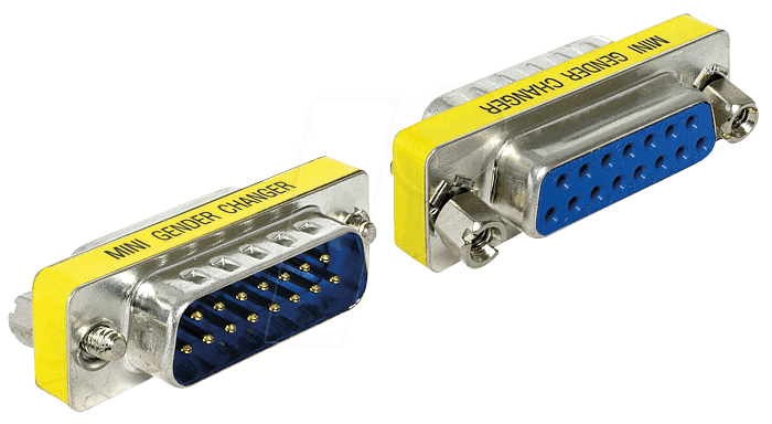 Bild von Delock 65481 - D-Sub 15 Pin Stecker > Buchse Portschoner Computer-Kabel, D-Sub, D-Sub