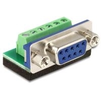 Bild von Delock Serieller Adapter (Sub-D 9, 2.25 cm), Data + Video Adapter, Schwarz, Blau, Grün, Silber