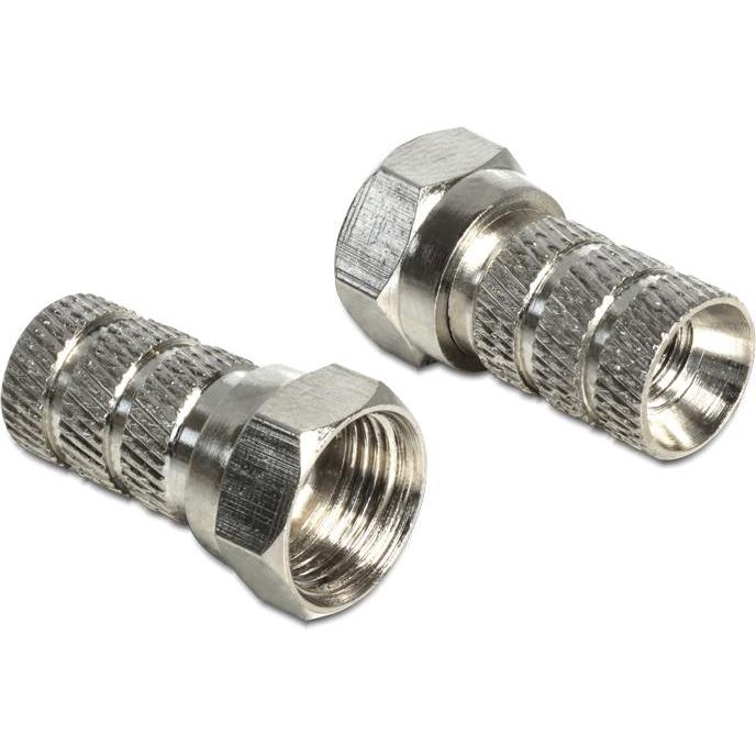 Bild von Delock F Stecker- für Kabel mit 5 mm Durchmesser (Stecker und Verbinder), Kabel Zubehör, Silber