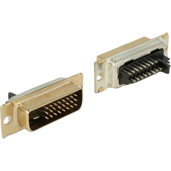 Bild von Delock Steckerverbinder DVI 24+1 Stecker (DVI, 1.71 cm), Data + Video Adapter, Silber