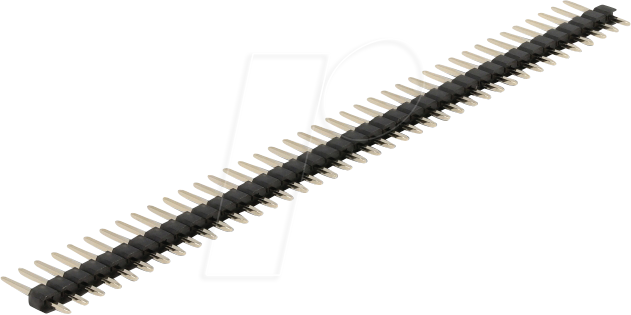 Bild von Delock Stiftleiste 40 Pin, Rastermass 2,54 mm, 1-reihig, gerade, 5 Stück, Elektronikkabel + Stecker, Schwarz