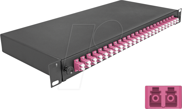 Bild von Delock 19? LWL Spleißbox 24 x LC Duplex OM4 1HE spleißfertig komplett bestückt (0.48 m), Netzwerkkabel