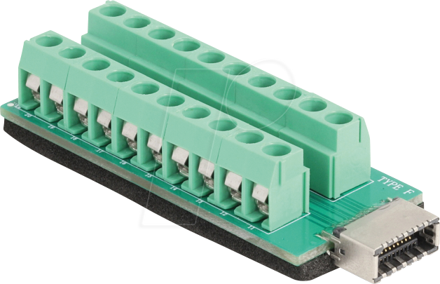Bild von Delock 67189 - USB Typ-E Key A Buchse zu Terminalblock Adapter 20 Pin Computer-Kabel, USB E, Terminalblock