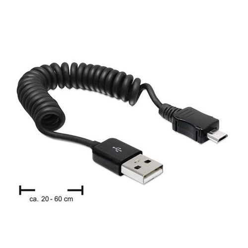 Bild von Delock Spiralkabel USB 2.0-A m. > USB micro-B m.