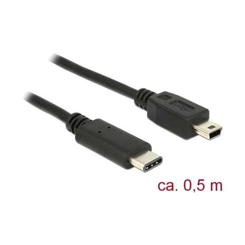 Bild von Delock USB Type-C 2.0 > USB 2.0 Typ Mini-B 0,5m
