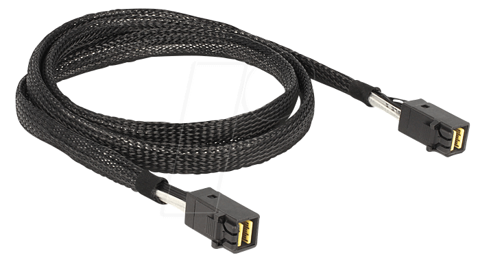 Bild von Delock - Internes SAS-Kabel - SAS 6Gbit/s - 4x Mini SAS HD (SFF-8643) zu 4x Mini SAS HD (SFF-8643) - 1,0m - für P/N: 62703, 62704 (83387)
