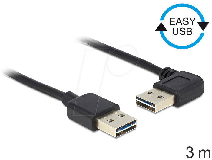 Bild von Delock 83466 - Kabel EASY-USB2.0-A Stecker > EASY-USB2.0-A... Computer-Kabel, USB A, USB (300,00 cm)