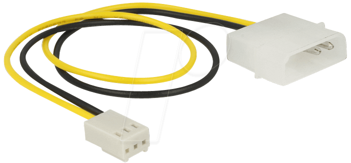 Bild von DeLOCK - Netzkabel für Lüfter - interne Stromversorgung, 2-polig (M) - 3 PIN Internal Power (W) - 30 cm (83659)