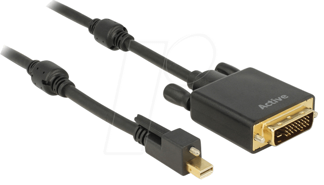 Bild von Delock Kabel mini DisplayPort 1.2 Stecker mit Schraube zu DVI... Computer-Kabel, Display Port Mini, DisplayPort (300,00 cm)