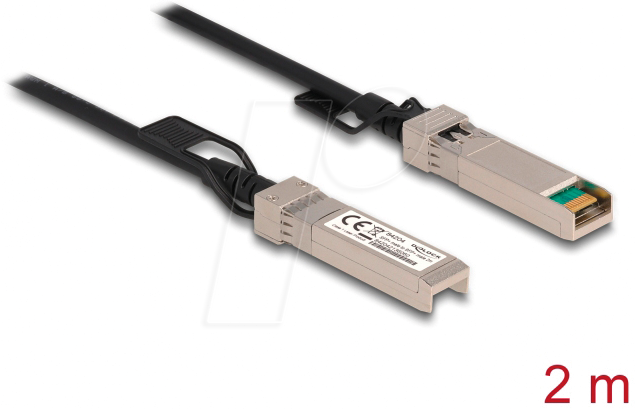 Bild von Delock - Direktanschlusskabel - SFP+ (M) bis SFP+ (M) - 2,0m - 5 mm - twinaxial - SFF-8431/SFF-8432 - passiv - Schwarz (84204)
