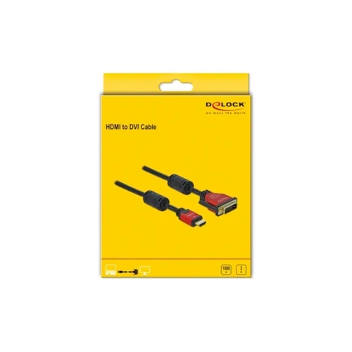 Bild von Delock HDMI > DVI 24+1 bidirektional 1,8m