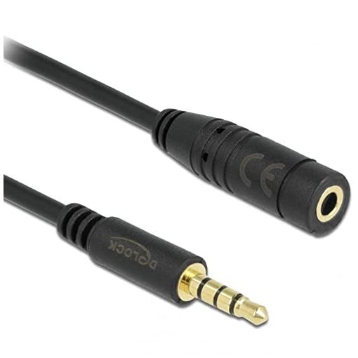 Bild von Delock Klinke 3,5mm 4Pin Stecker > Buchse 3m