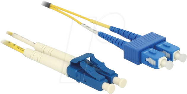 Bild von Delock Kabel Lichtwellenleiter LC Duplex zu SC Duplex Single (U/FTP, CAT6, 5 m), Netzwerkkabel