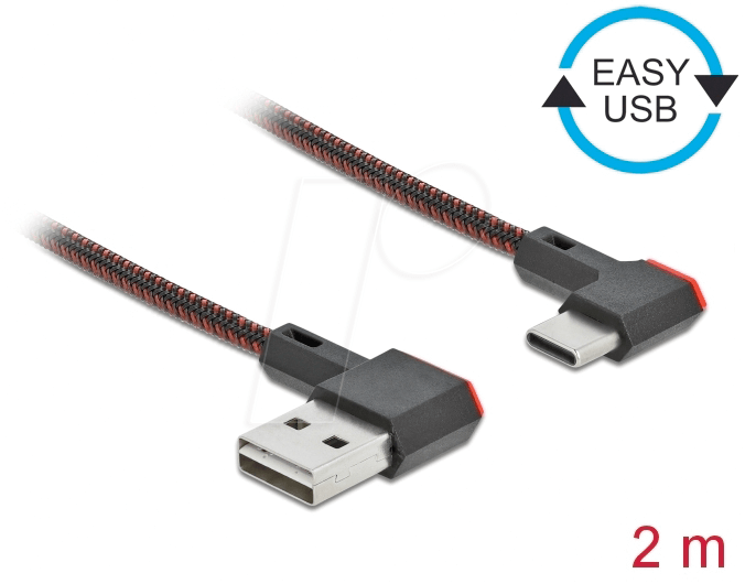 Bild von Delock EASY-USB 2.0 Kabel Typ-A Stecker zu USB Type-C™ Stecker... Computer-Kabel, USB, USB (200,00 cm)