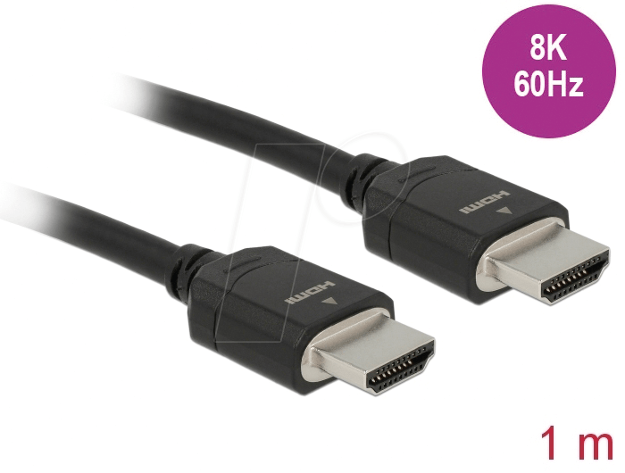 Bild von DeLOCK - Ultra High Speed HDMI mit Ethernetkabel - HDMI (M) bis HDMI (M) - 3,0m - Dreifachisolierung - Schwarz - Dolby DTS-HD Master Audio-Unterstützung, Dolby TrueHD-Unterstützung, unterstützt 21:9 Kinoformat, unterstützt 8K UHD (7680 x 4320) (85295)