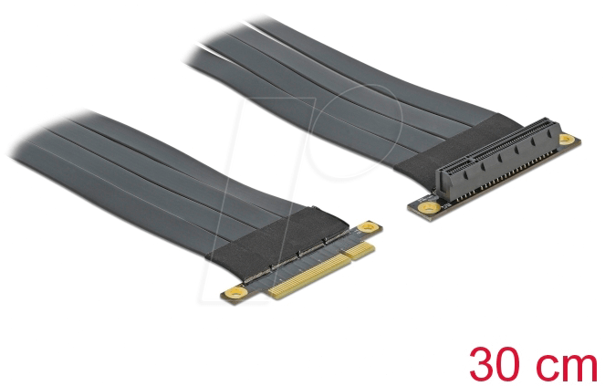 Bild von Delock Riser Karte PCI Express x8 zu x8 mit flexiblem Kabel 30 cm Computer-Adapter